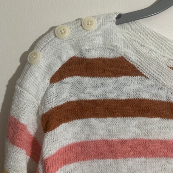 Talbots Color Block Coastal Stripped Crewneck Pullover Women's Sweater - Size S - Picture 2 of 6